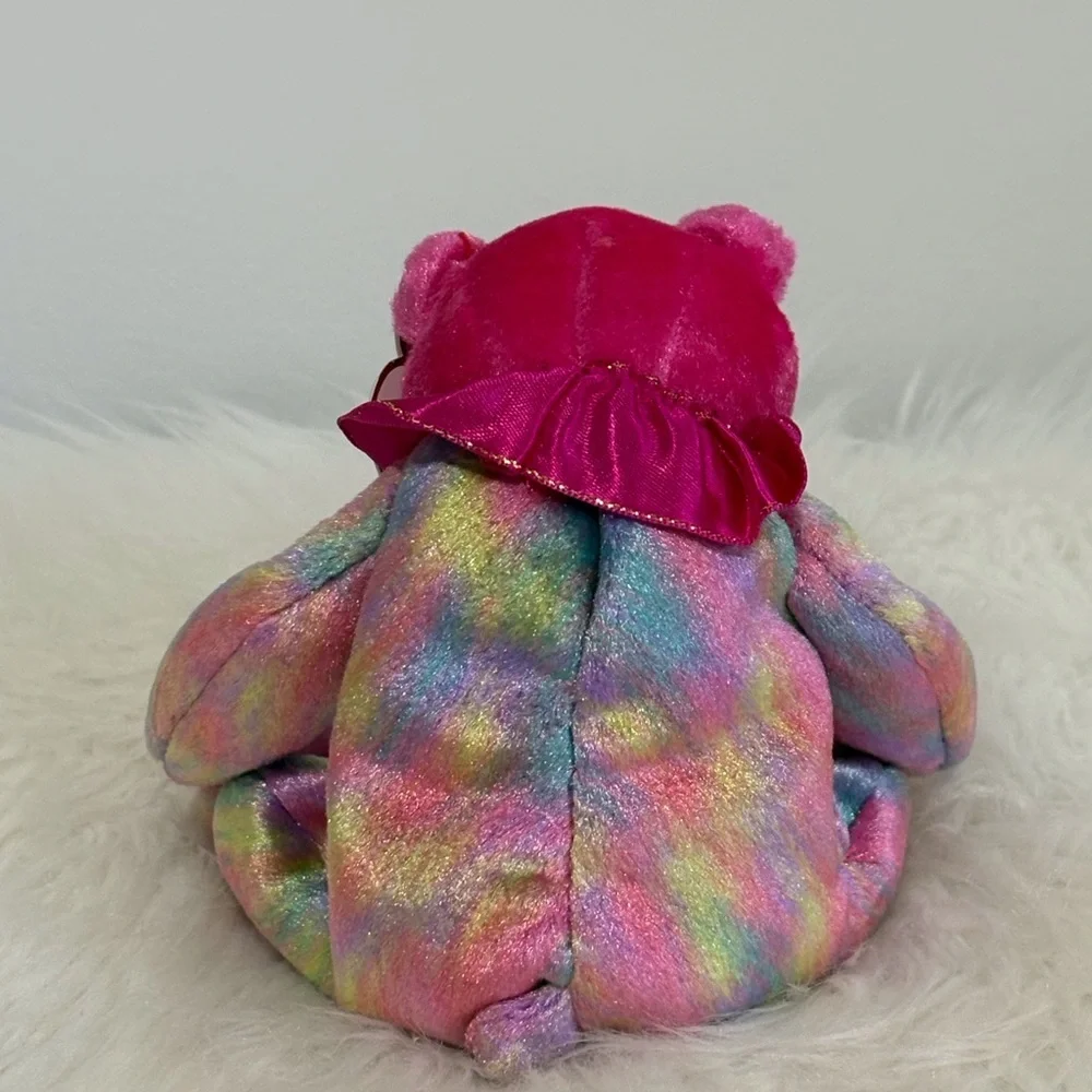 Ty January Vibrant Pink and Multicolor Birthday Bear! - Picture 2 of 4